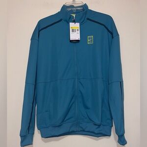 New Nike Full Zip Tennis Jacket Men's Size S Blue Teal FZ6925-379 NWT